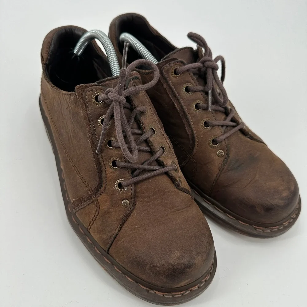 Doc Dr Martens Mens Brown Leather Oxford‎ Lace Up Casual Shoes Sz 10 Unisex